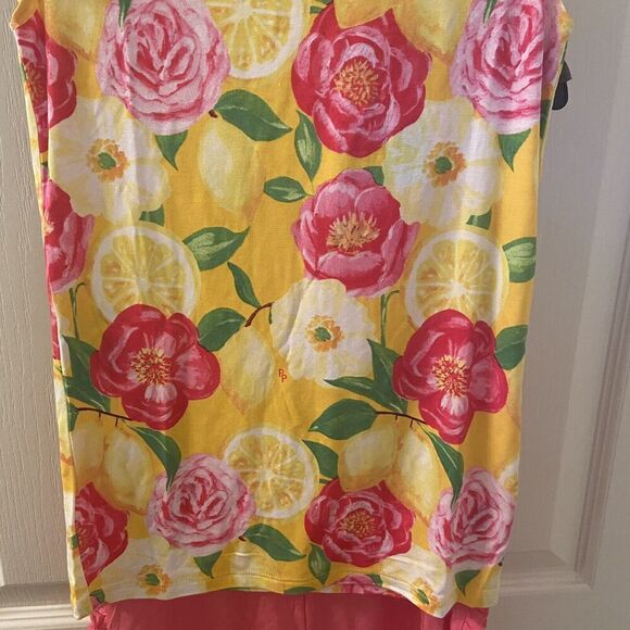 Posh Peanut Floral Annika Angel Sleeve Tee & Pink Varsity Shorts Set Size 9 NWT - Picture 4 of 12